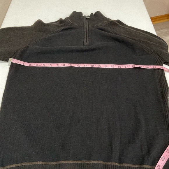 BKE Burnout 1/4 Zip Sweater Athletic Fit Black Cotton/Acrylic Men’s Size Large - Picture 6 of 9